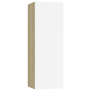 Mobile TV Bianco e Rovere Sonoma 30,5x30x90 cm in Truciolato cod 12319