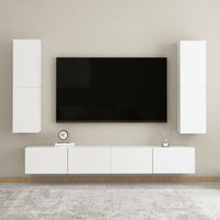 Mobile TV Bianco 30,5x30x110 cm in Truciolato cod mxl 24849