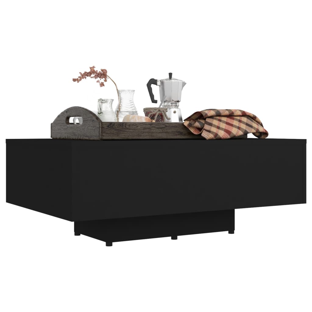 Tavolino da Caffè Nero 85x55x31 cm in Truciolato cod mxl 29789