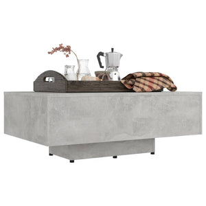 Tavolino da Caffè Grigio Cemento 85x55x31 cm in Truciolato 803384