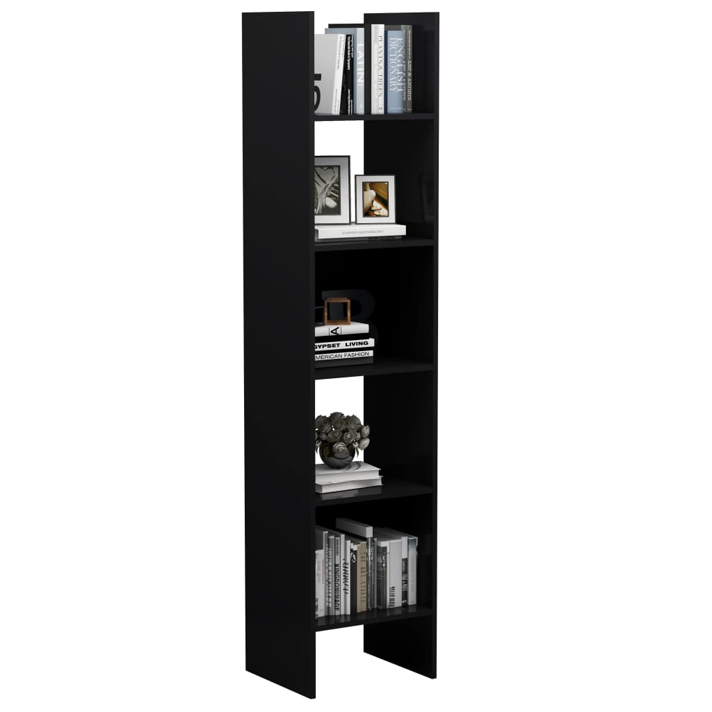 Libreria Nera 40x35x180 cm in Truciolato cod 11298