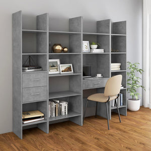 Libreria Grigio Cemento 40x35x180 cm in Truciolato cod mxl 59239