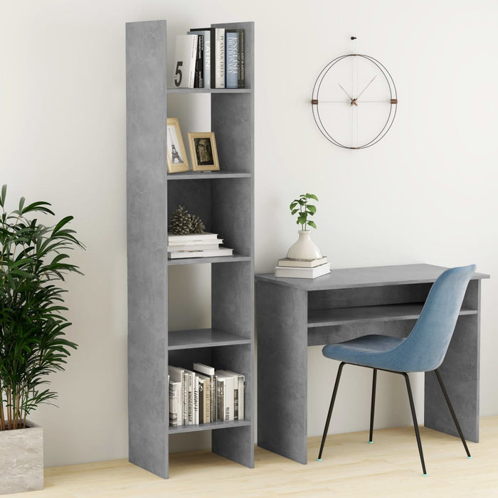 Libreria Grigio Cemento 40x35x180 cm in Truciolato cod mxl 59239