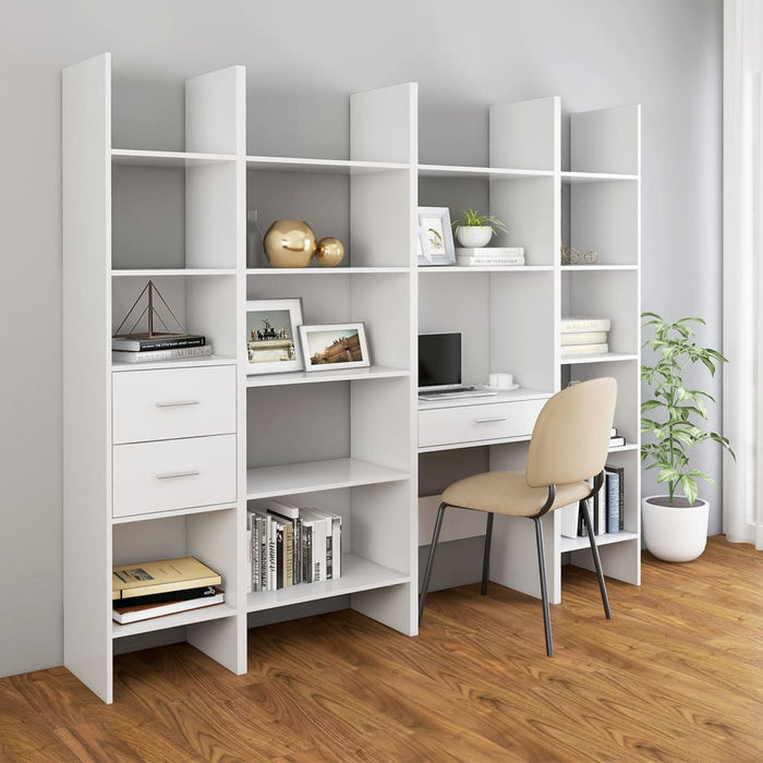 Libreria Bianca 60x35x180 cm in Truciolato cod 10603