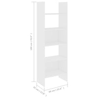 Libreria Bianca 60x35x180 cm in Truciolato cod 10603