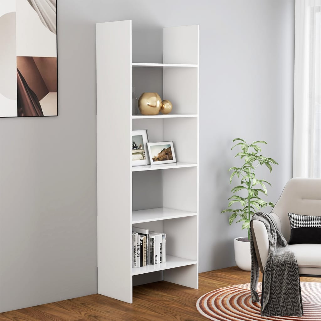 Libreria Bianca 60x35x180 cm in Truciolato cod 10603