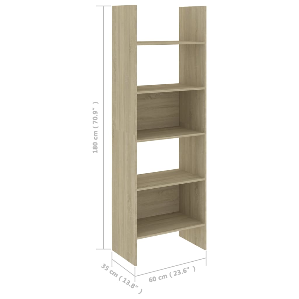 Libreria Rovere Sonoma 60x35x180 cm in Truciolato cod mxl 61620