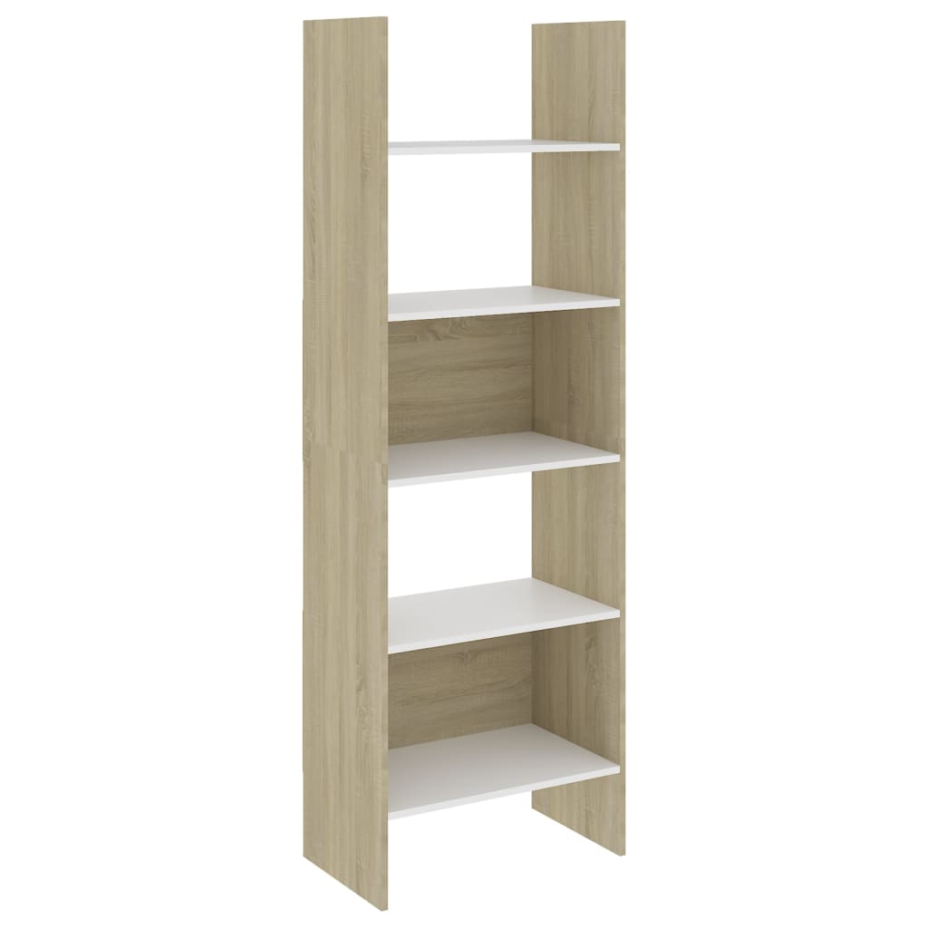 Libreria Bianco e Rovere Sonoma 60x35x180 cm in Truciolato cod mxl 63942