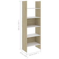 Libreria Bianco e Rovere Sonoma 60x35x180 cm in Truciolato cod mxl 63942