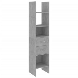 Libreria Grigio Cemento 40x35x180 cm in Legno Multistrato 803420