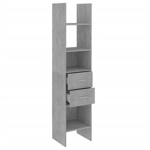 Libreria Grigio Cemento 40x35x180 cm in Legno Multistrato 803420