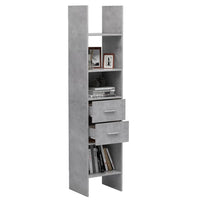 Libreria Grigio Cemento 40x35x180 cm in Legno Multistrato 803420