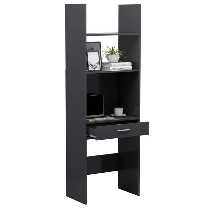 Libreria Grigia 60x35x180 cm in Truciolato cod mxl 25358