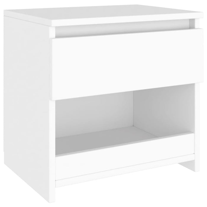 Comodino Bianco 40x30x39 cm in Legno Ingegnerizzato 803443