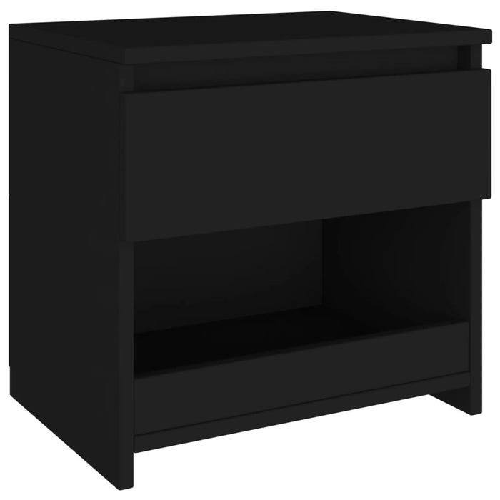 Comodino Nero 40x30x39 cm in Legno Multistrato 803445