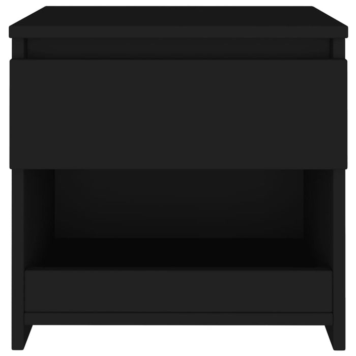 Comodino Nero 40x30x39 cm in Legno Multistrato 803445