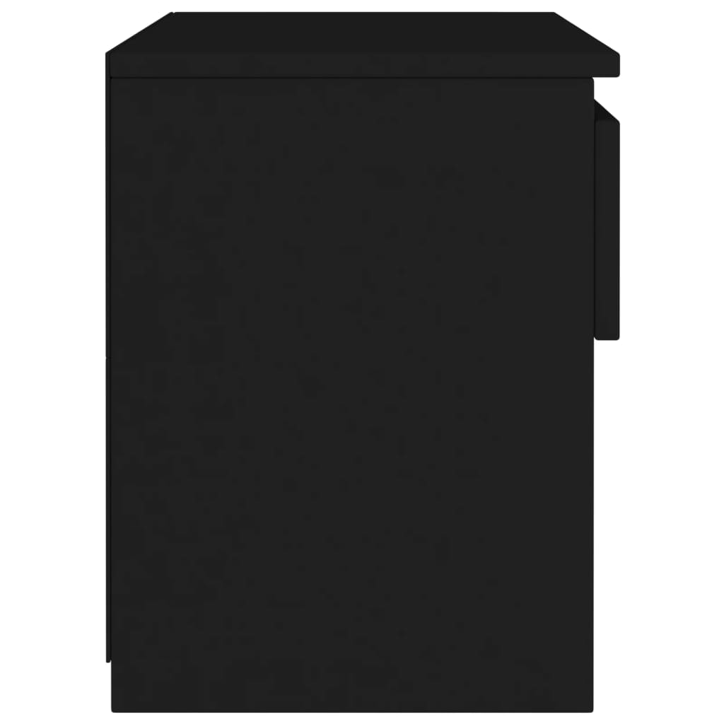 Comodino Nero 40x30x39 cm in Legno Multistrato 803445