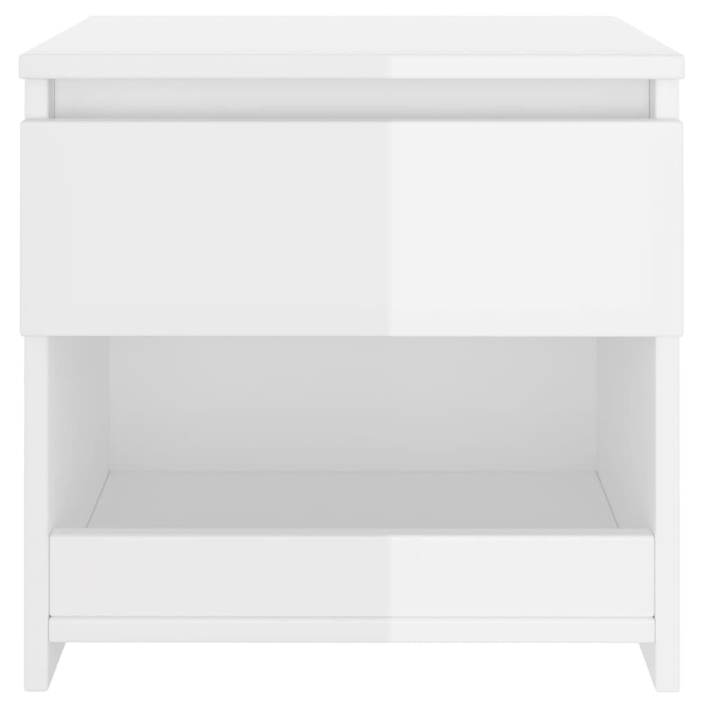 Comodino Bianco Lucido 40x30x39 cm in Truciolato cod mxl 42050