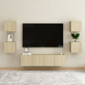 Armadietto a Parete per TV Rovere Sonoma 30,5x30x30 cm cod mxl 13004