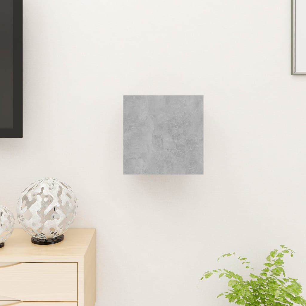 Armadietto a Parete per TV Grigio Cemento 30,5x30x30 cm cod mxl 15840