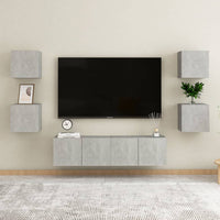 Armadietto a Parete per TV Grigio Cemento 30,5x30x30 cm cod mxl 15840