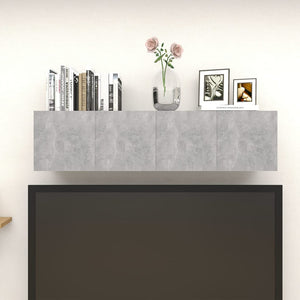 Mobili Porta TV a Parete 4pz Grigio Cemento 30,5x30x30 cm 804495