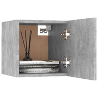 Mobili Porta TV a Parete 4pz Grigio Cemento 30,5x30x30 cm 804495