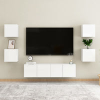 Armadietto a Parete per TV Bianco Lucido 30,5x30x30 cm cod mxl 13490