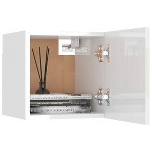 Armadietto a Parete per TV Bianco Lucido 30,5x30x30 cm cod mxl 13490