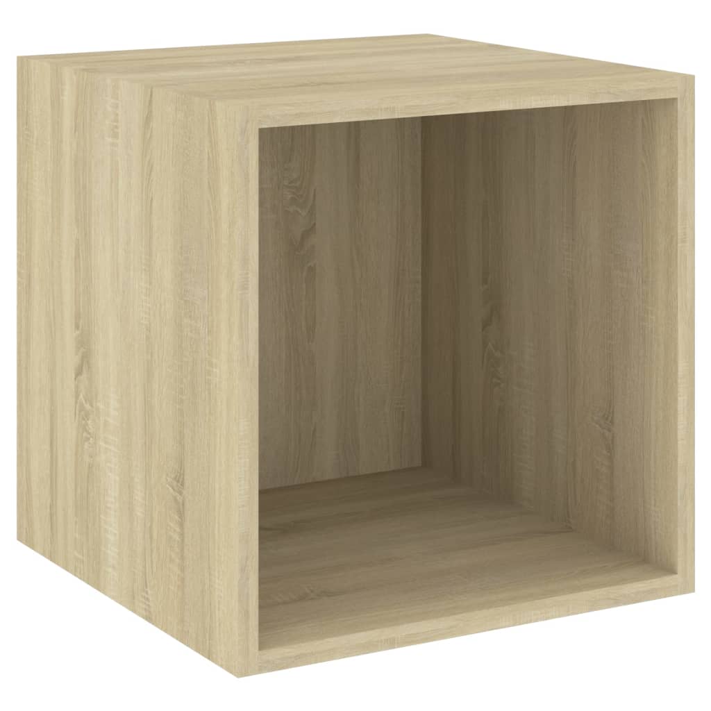 Mobili a Muro 2pz Rovere Sonoma 37x37x37 cm Legno Multistrato 805454