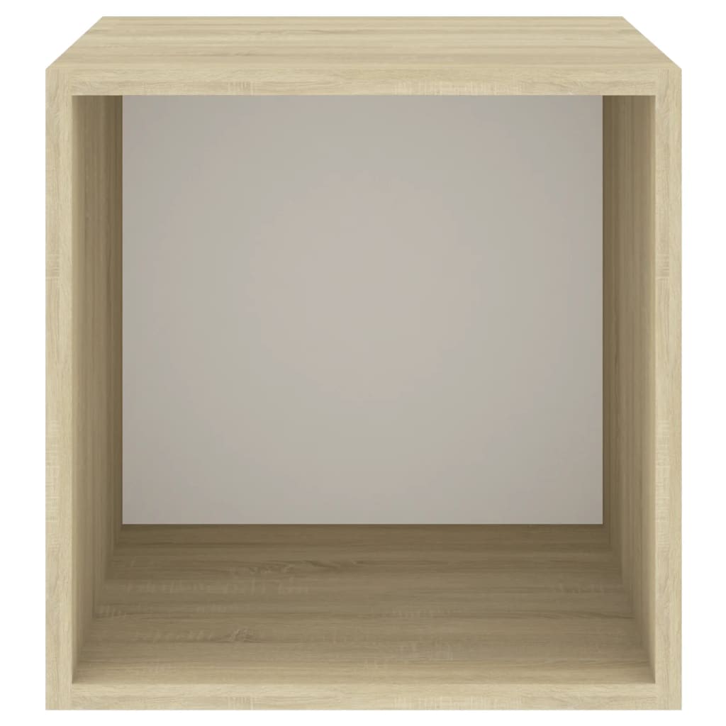 Mobile a Muro Bianco Rovere Sonoma 37x37x37cm Legno Multistrato 805459