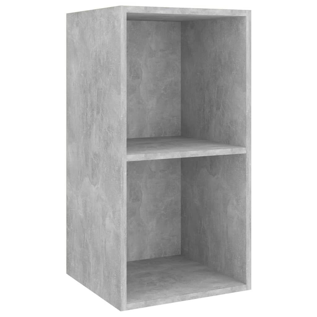 Armadietto a Parete per TV Grigio Cemento 37x37x72cm Truciolato 805475