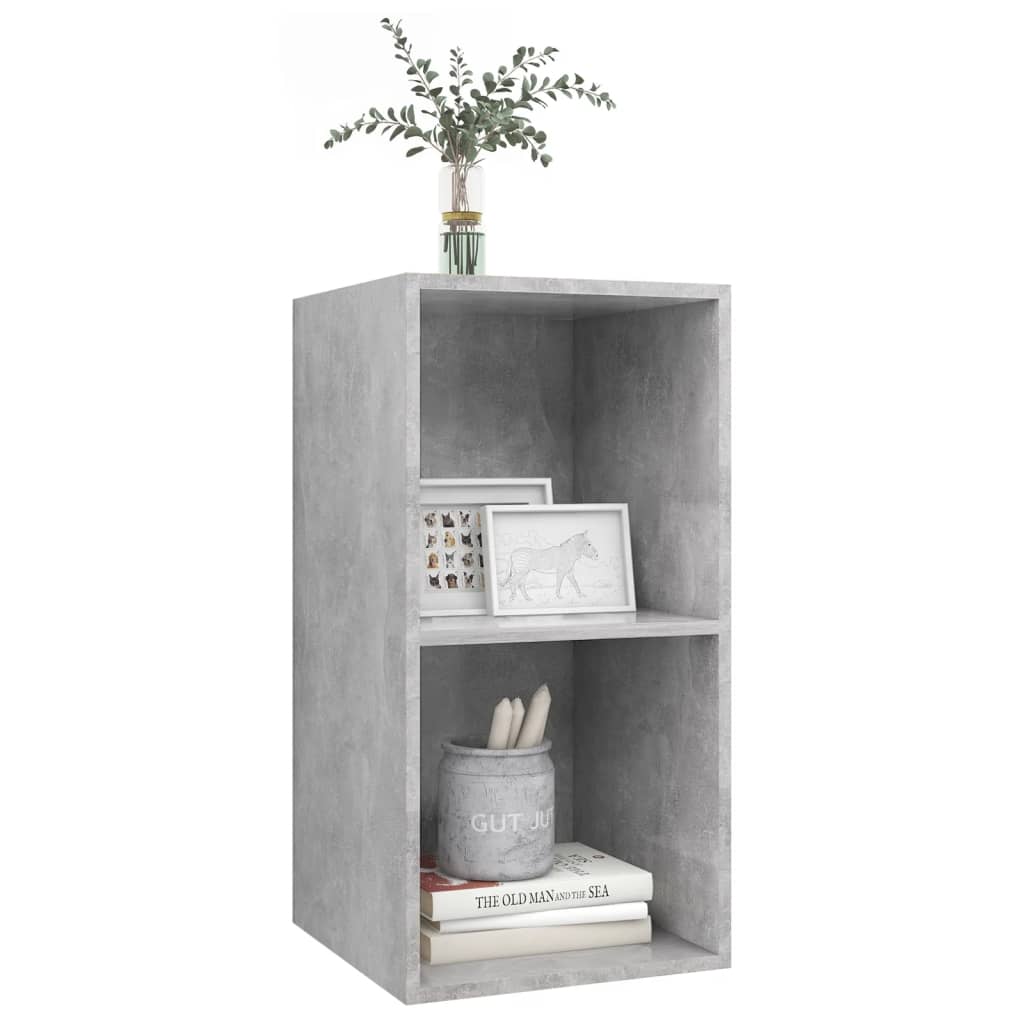 Armadietto a Parete per TV Grigio Cemento 37x37x72cm Truciolato 805475