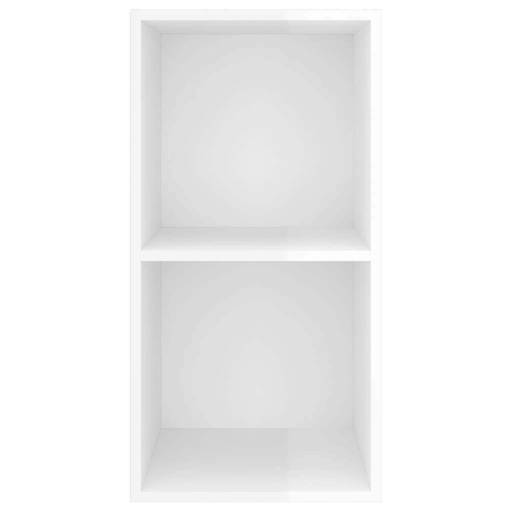 Armadietto da Parete per TV Bianco Lucido 37x37x72cm Truciolato 805477