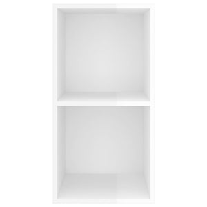 Armadietto da Parete per TV Bianco Lucido 37x37x72cm Truciolato 805477