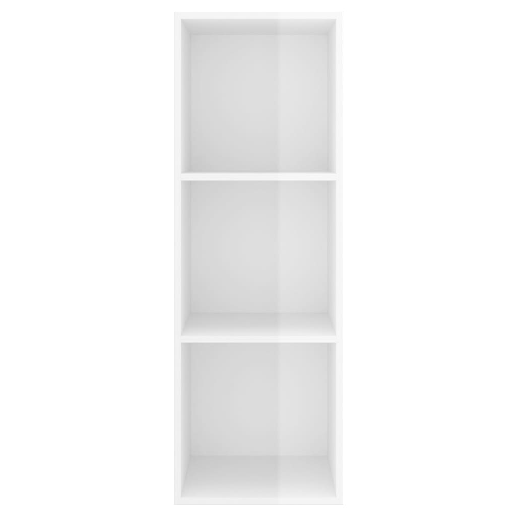 Armadietto a Parete per TV Bianco Lucido 37x37x107cm Truciolato 805486