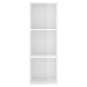 Armadietto a Parete per TV Bianco Lucido 37x37x107cm Truciolato 805486