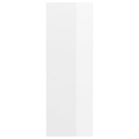 Armadietto a Parete per TV Bianco Lucido 37x37x107cm Truciolato 805486