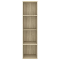 Armadietto a Muro TV Rovere Sonoma 37x37x142,5 cm Truciolato cod mxl 13666