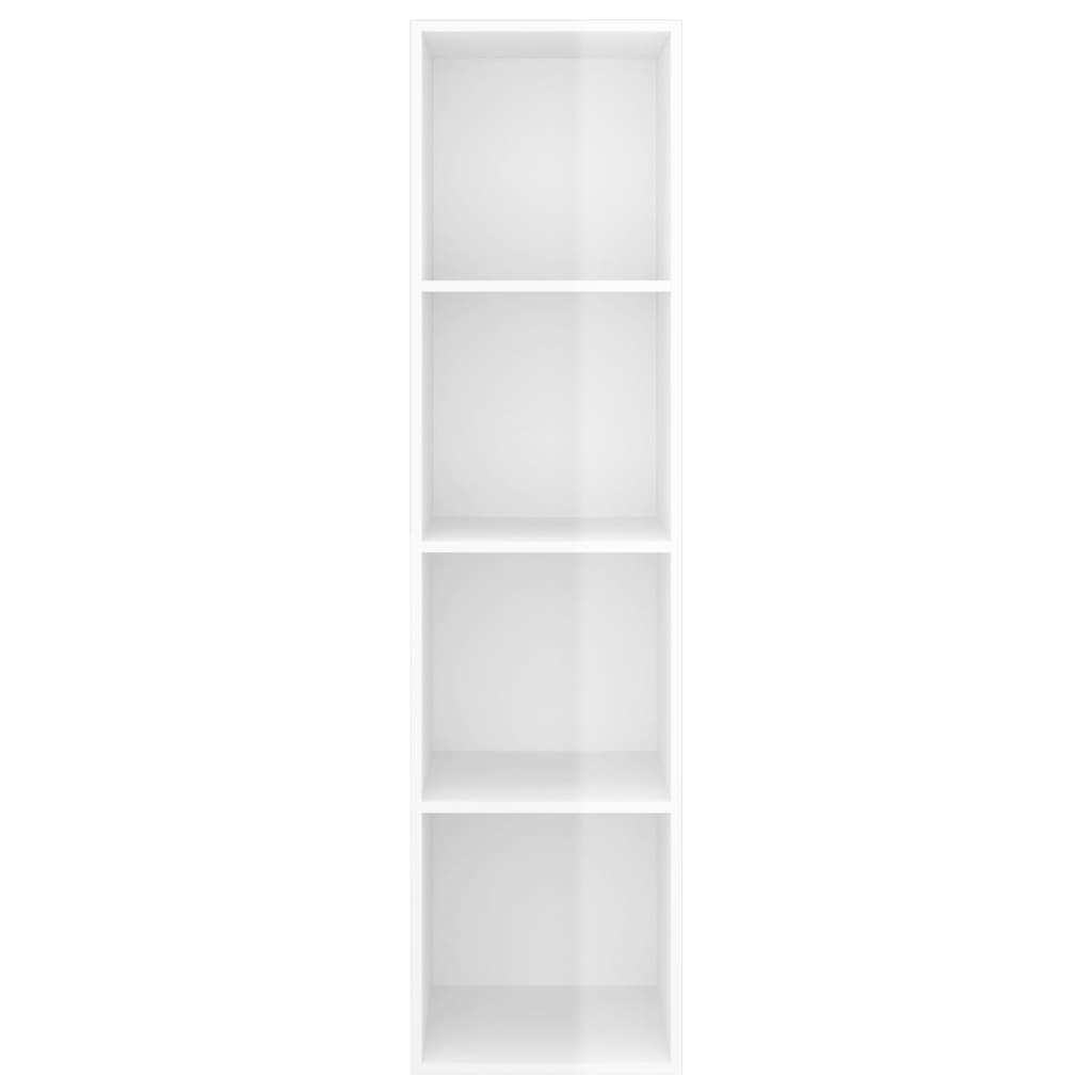 Armadietto a Muro per TV Bianco Lucido 37x37x142,5cm Truciolato cod mxl 22844