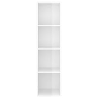 Armadietto a Muro per TV Bianco Lucido 37x37x142,5cm Truciolato cod mxl 22844