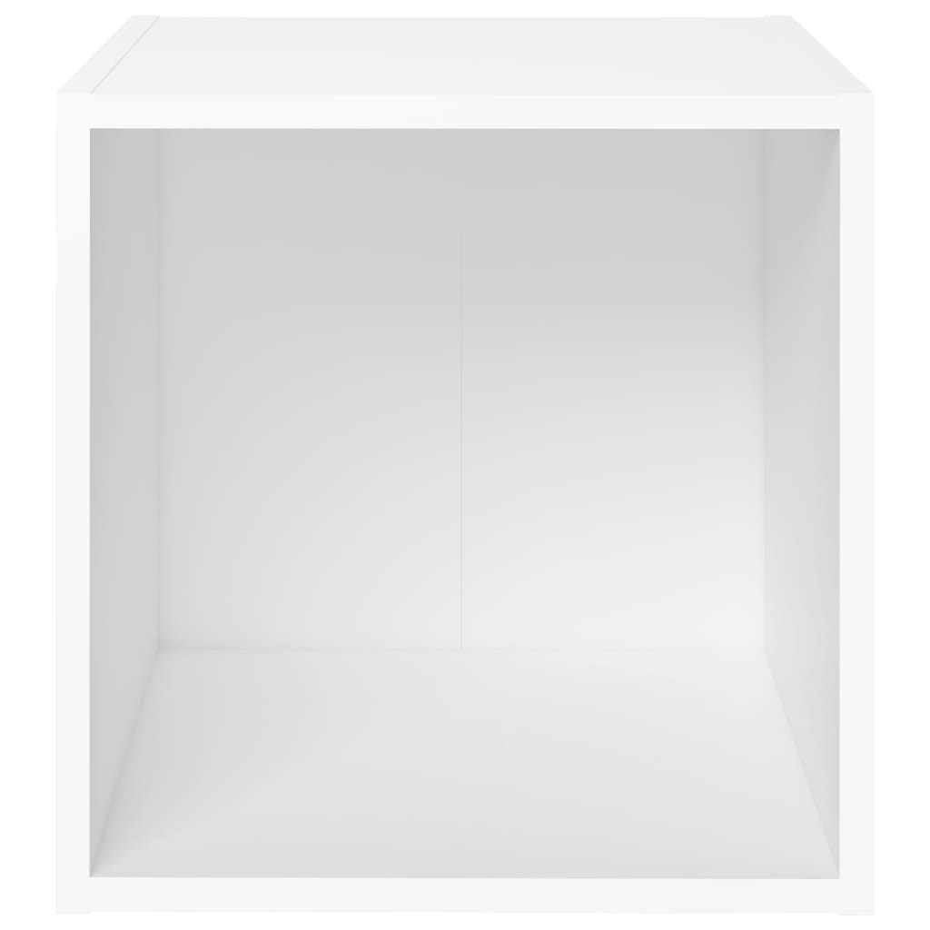 Mobili Porta TV 2 pz Bianco 37x35x37 cm in Legno Multistrato 805499