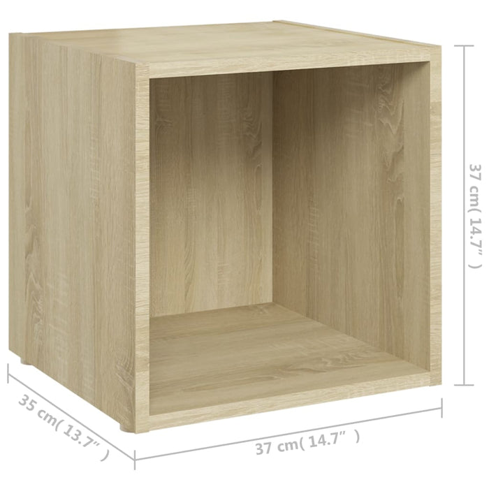 Mobile Porta TV 4 pz Rovere Sonoma 37x35x37 cm in Truciolato cod mxl 17853