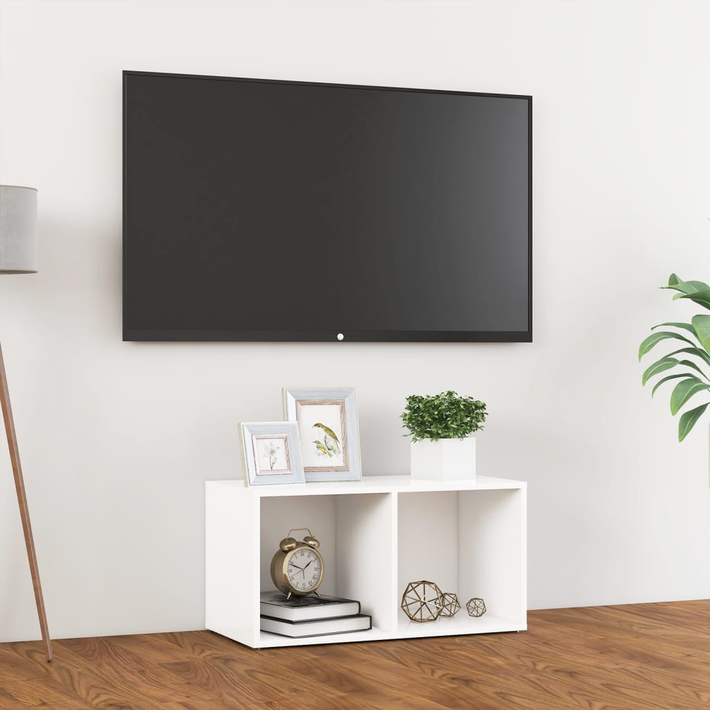 Mobile Porta TV Bianco 72x35x36,5 cm in Legno Multistrato cod mxl 19899