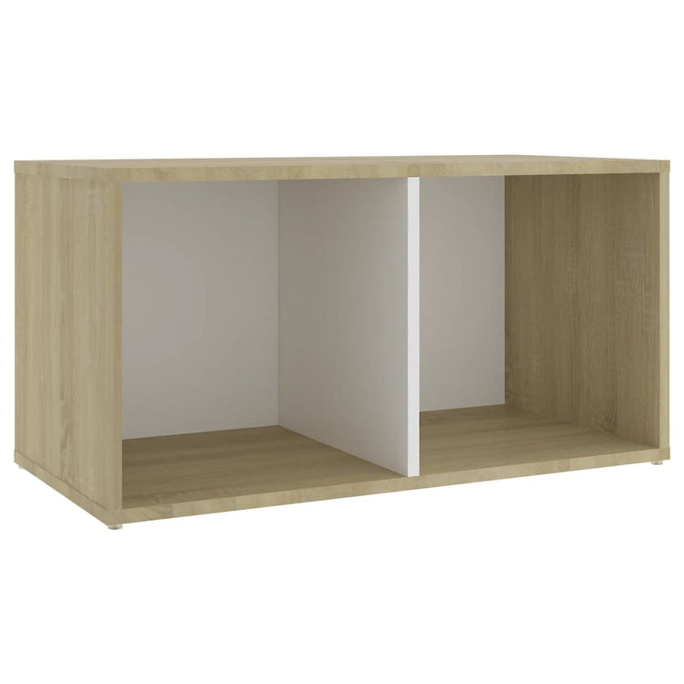 Mobile Porta TV Bianco e Rovere Sonoma 72x35x36,5 cm in Truciolato cod mxl 5839