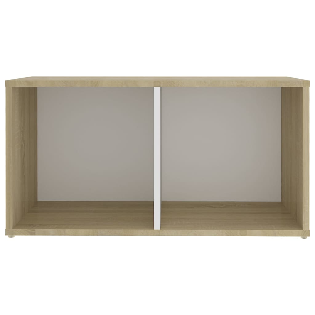 Mobile Porta TV Bianco e Rovere Sonoma 72x35x36,5 cm in Truciolato cod mxl 5839