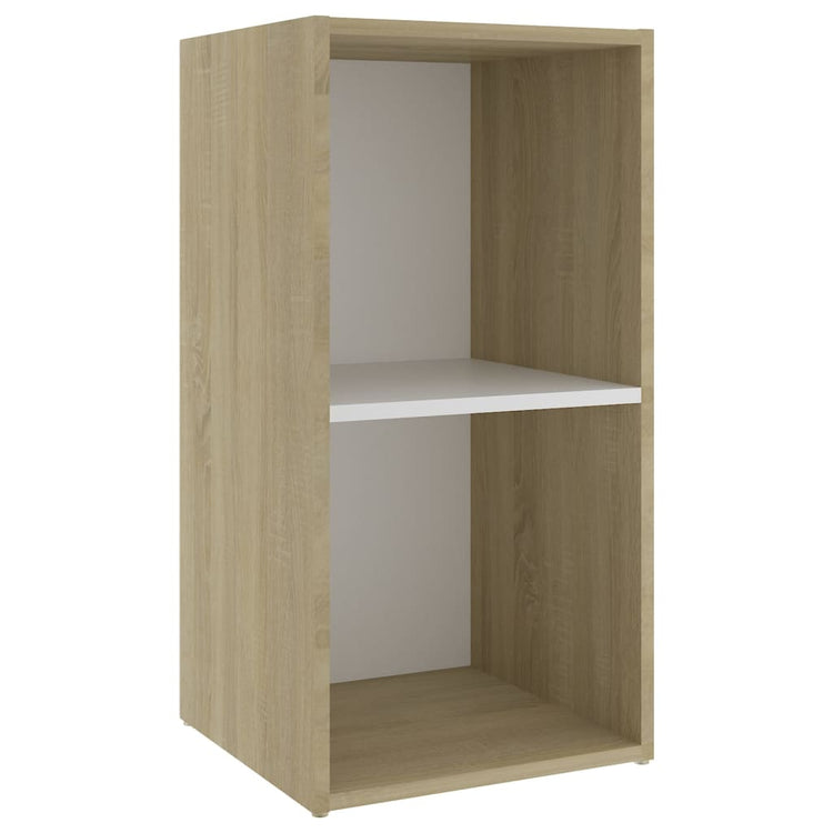 Mobile Porta TV Bianco e Rovere Sonoma 72x35x36,5 cm in Truciolato cod mxl 5839