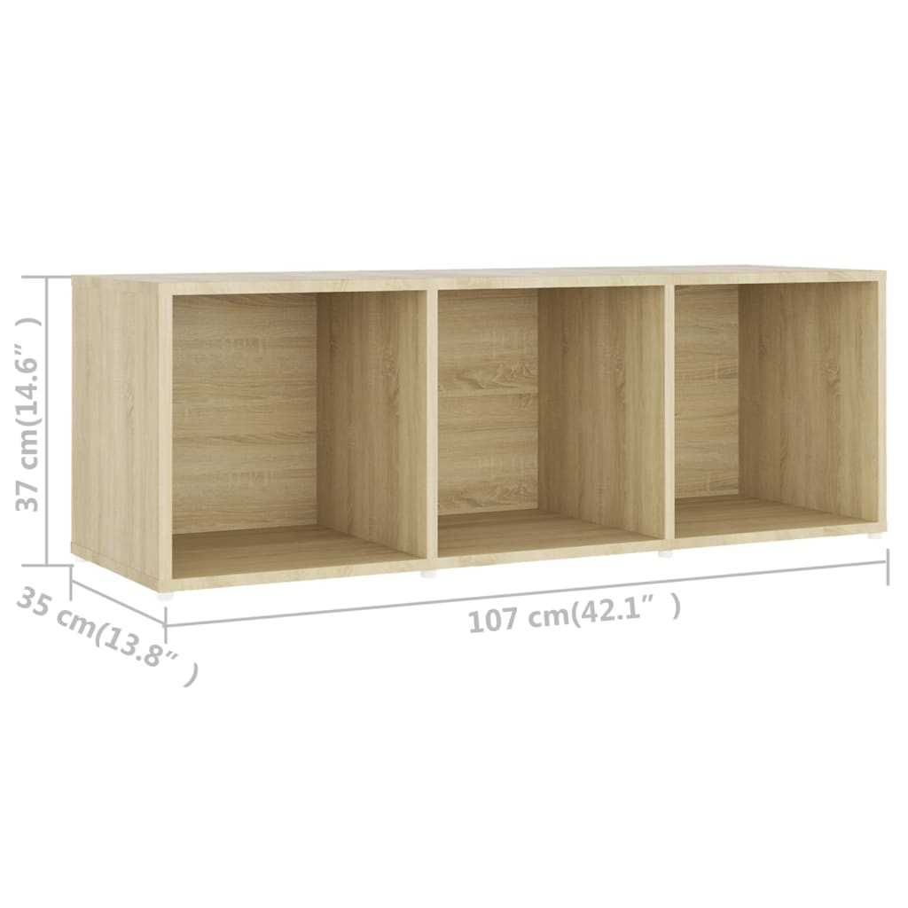 Mobile Porta TV Rovere Sonoma 107x35x37 cm in Legno Multistrato 805537