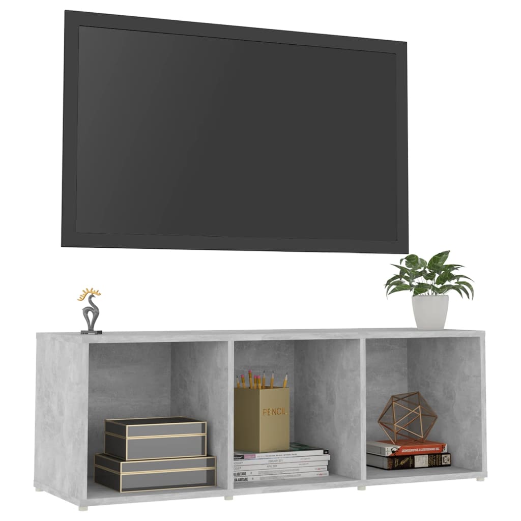 Mobile Porta TV Grigio Cemento 107x35x37 cm Legno Multistrato 805538