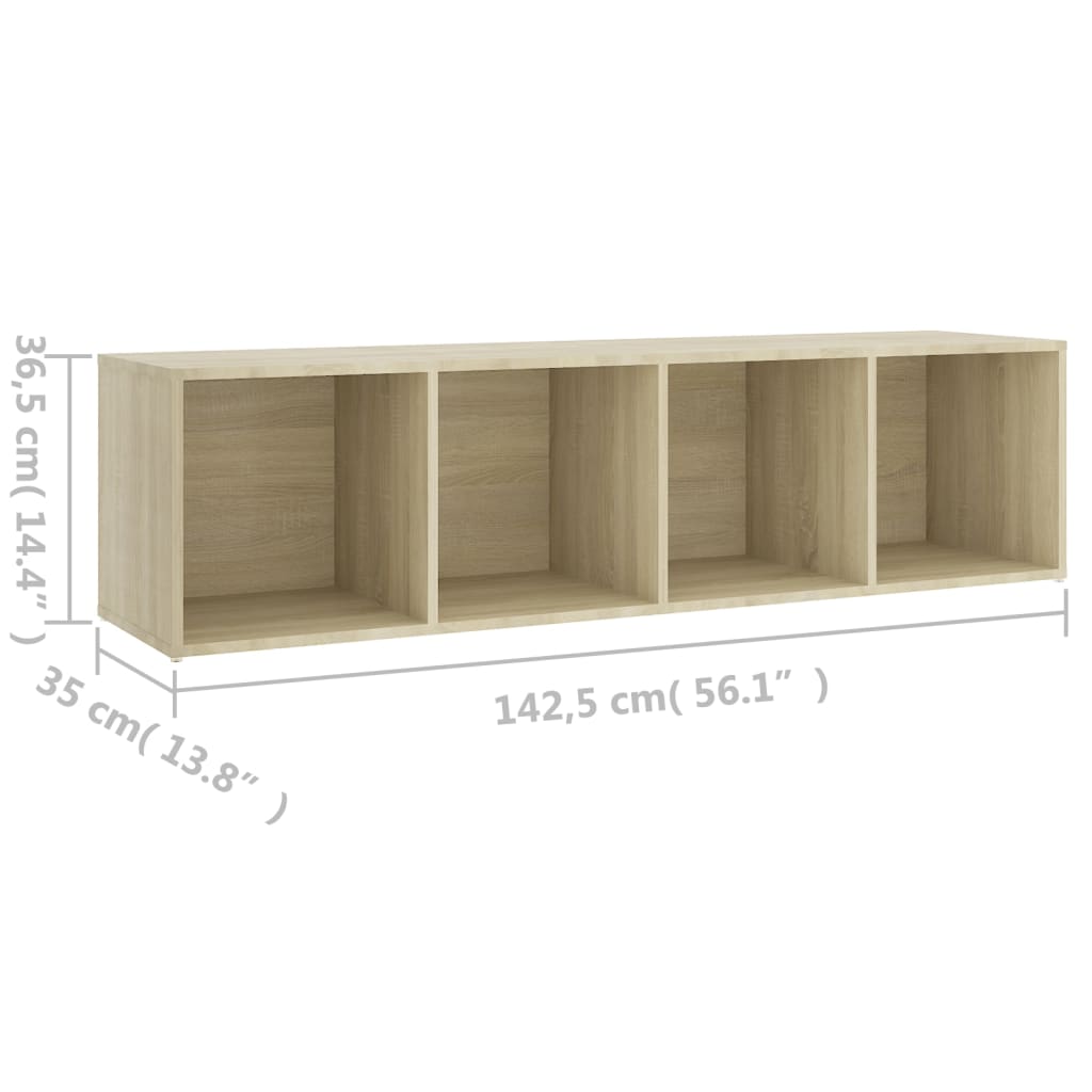 Mobile Porta TV Rovere Sonoma 142,5x35x36,5cm Legno Multistrato 805546